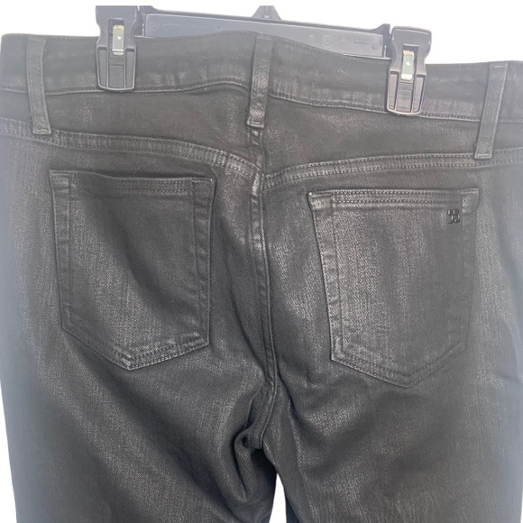 Joe's Coated Denim High Rise Ankle Skinny Jeans Charlie Black Sz 31 - Picture 7 of 12